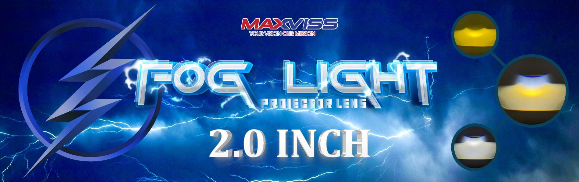 BI GẦM LED MAXVISS 2.0 INCH 3 CHẾ ĐỘ