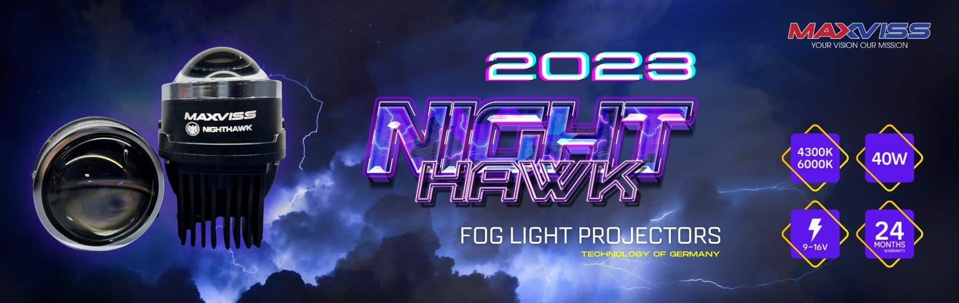 BI GẦM LED MAXVISS F1 NIGHTHAWK 2023