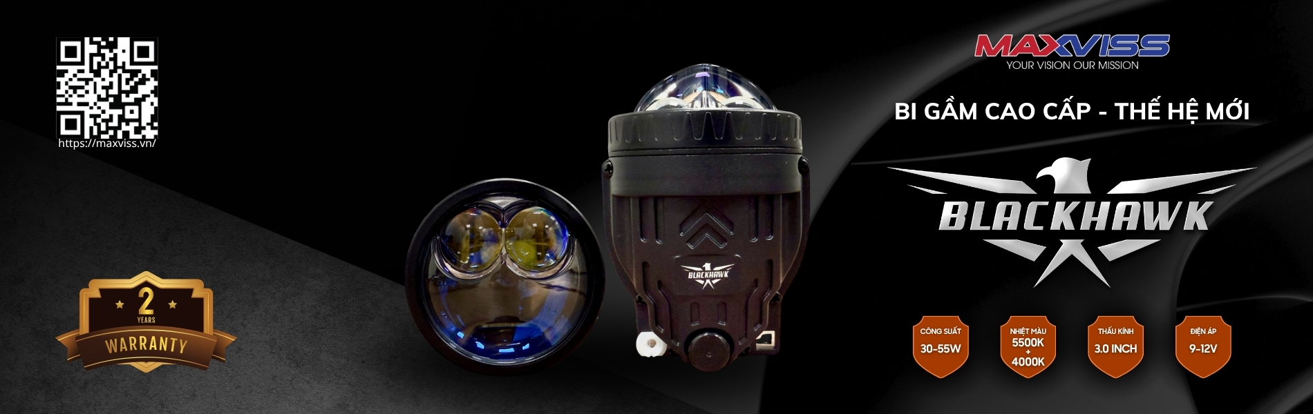 BI GẦM MAXVISS F9 BLACKHAWK LASER (NEW)